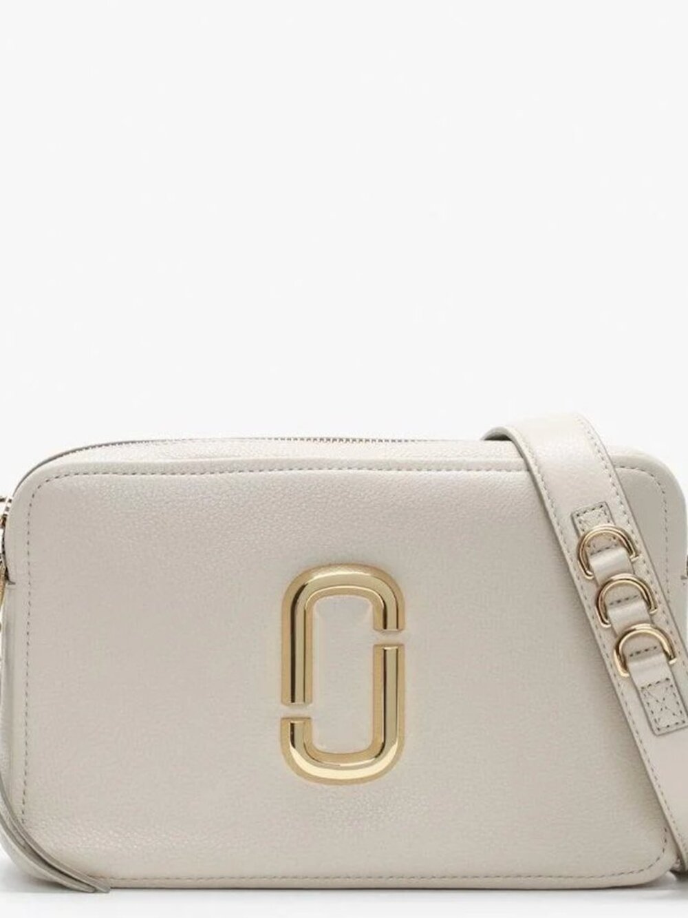 Marc Jacobs Softshot 27 Cream Leather Crossbody Bag